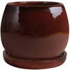 Artisan Planter, Red Ceramic, 6-In.