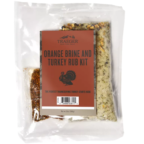 Traeger Turkey Blend Wood Pellets with Brine & Rub Kit