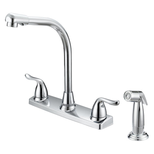 Boston Harbor Kitchen Faucet 1.8 gpm 2-Faucet Handle 4-Faucet Hole Chrome Plated