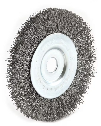 Forney Wire Wheel, Crimped, 4 in x .012 in x 1/2 in Arbor