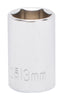 Vulcan Drive Standard Socket Metric 3/8 Drive 6-Point Chrome Vanadium Steel Chrome