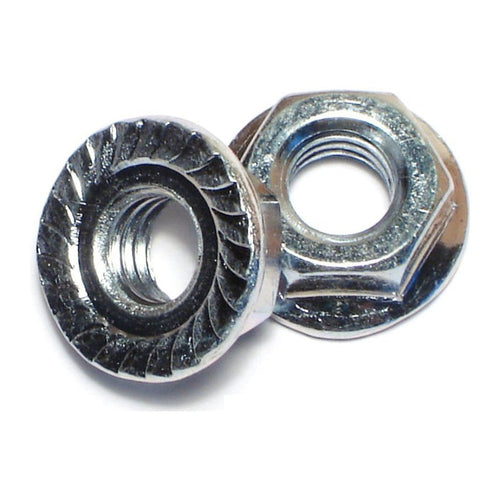 Monster Fastener Zinc Plated Case Hardened Steel Coarse Thread Hex Flange Nuts