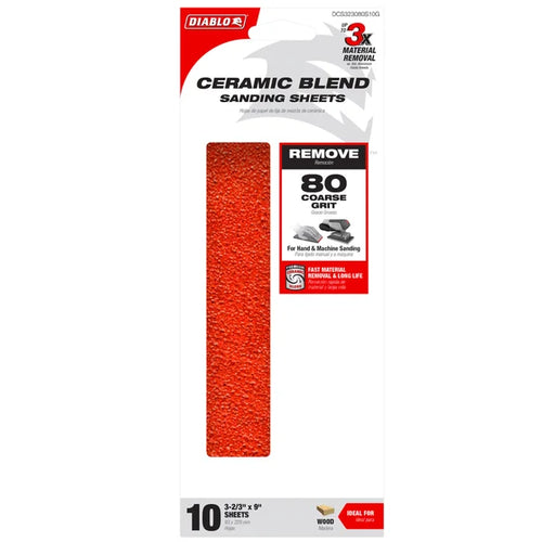Diablo 1/3 Sheet 80-Grit Sanding Sheets