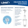 Orbit 2-inch Professional Pressure-Regulating Pop-Up Spray Head Sprinkler with 12-foot Adjustable Nozzle