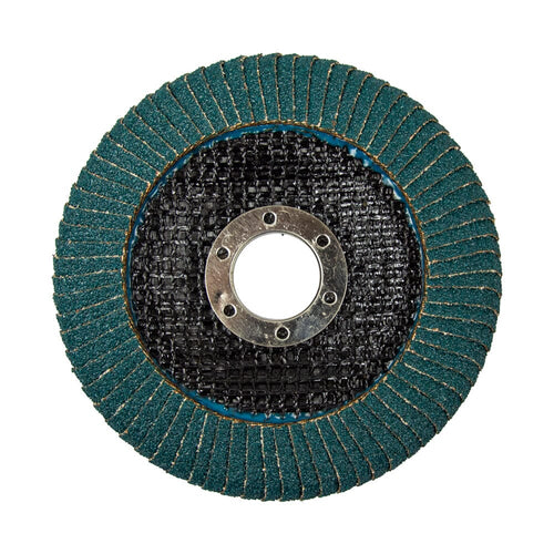 Forney Curved Edge Flap Disc, 4-1/2 in x 7/8 in, 60 Grit