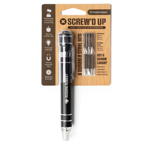 DM Merchandising Modern Monkey Screwd Up 6 in 1 Screwdriver