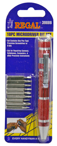 Service Tool Regal Microdriver Bit Set 10Pc