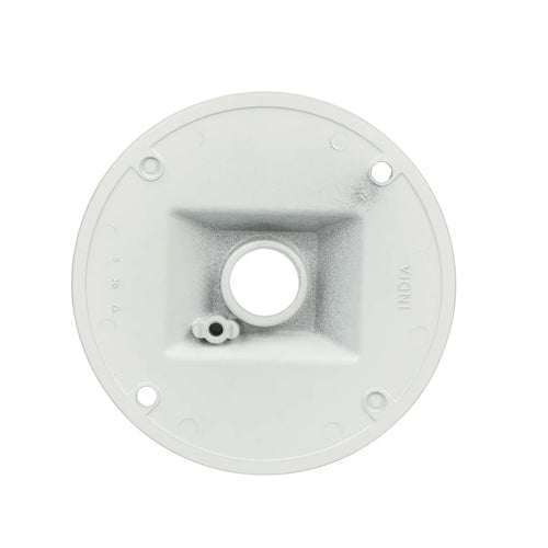 Hubbell Round Weatherproof Cluster Cover, One 1/2 in. Threaded Outlets, White