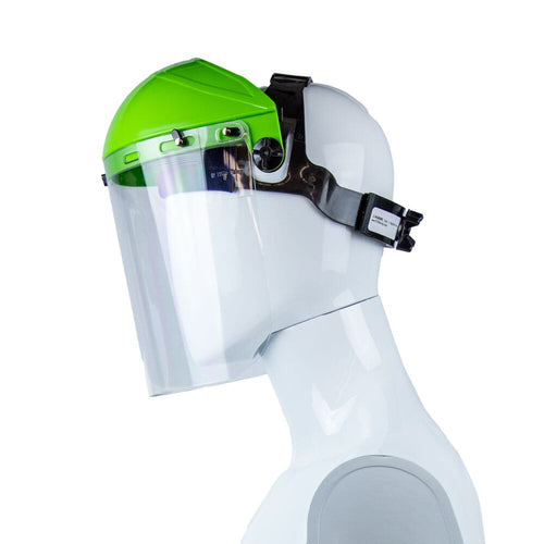 Forney Command PRO Grinding Shield Assembly with Ratchet Headgear Clear