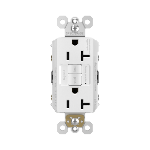 Pass & Seymour Radiant® 20A Duplex Self-Test GFCI Receptacles with SafeLock® Protection