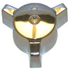 Eljer Faucet Handle, Hot, Large, Broach H, Metal, Chrome