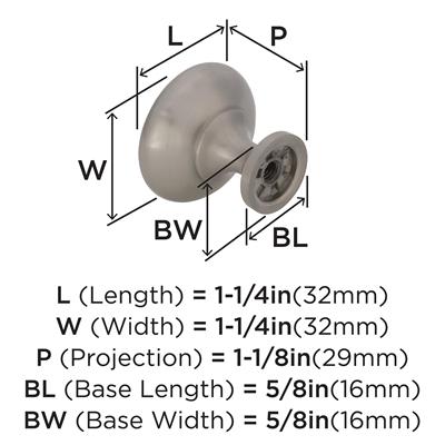 Amerock BP53005G10 EDONA Cabinet Knob