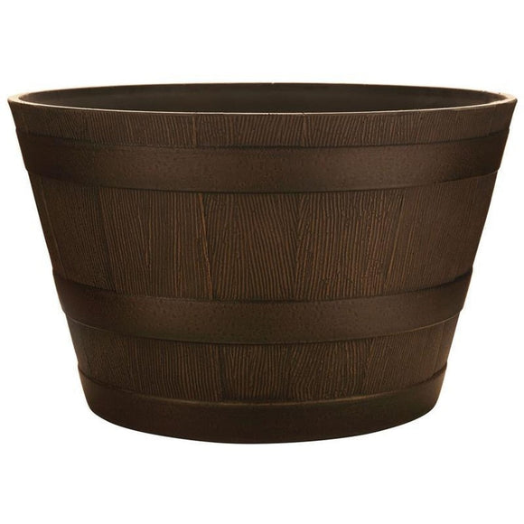 HDR WHISKEY BARREL PLANTER (22.5 INCH, KENTUCKY WALNUT)