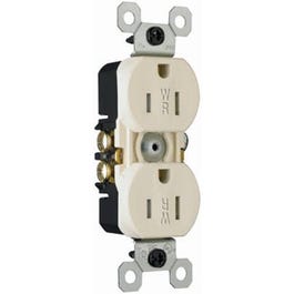 Duplex Receptacle, Weather/Tamper-Resistant, Light Almond, 15-Amp, 125-Volt