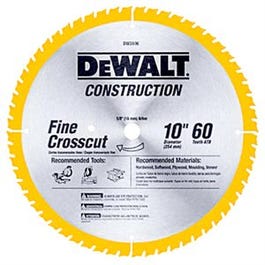 10-Inch 60-TPI Carbide-Tipped Circular Saw Blade