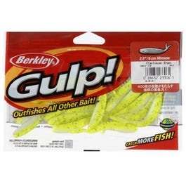 Gulp Minnow, Chartreuse Plastic, 3-In., 11-Ct.