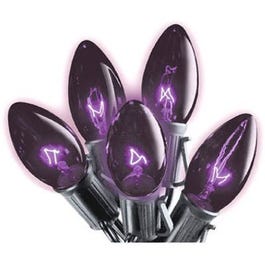 Halloween Lights Set, C9, Dark Purple, 25-Ct.