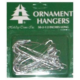 Christmas Ornament Hooks, Silver, 2-1/2-In., 50-Ct.