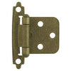 Antique Brass Self-Closing Overlay Hinges, 2-Pk.