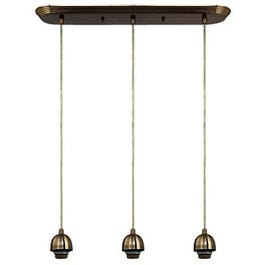 3-Light Mini Pendant Light, Adjustable, Brushed Nickel