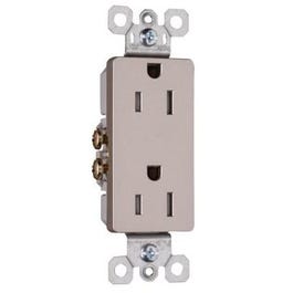 Decorator Tamper-Resistant Receptacle, Nickel Finish