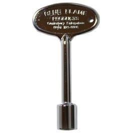 Gas Fireplace Key, Polished Chrome, 3-In.