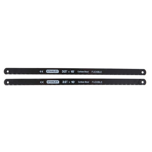 Stanley® 10 in x 32 TPI Carbon Steel Hacksaw Blade (2 Pk)