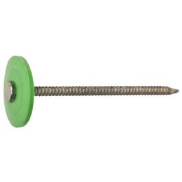 Fasn-Rite Galvanized Plastic-Cap Roofing Nails, 12 Gauge, 1.5-In., 185-Ct.