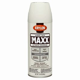 CoverMaxx Spray Paint & Primer, Satin, Almond, 12-oz.