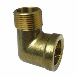 Pipe Fitting, 90-Degree Street Elbow, Lead-Free Brass, 3/4 MIP x 3/4-In.FPT