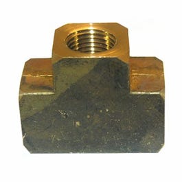 Pipe Fitting, Brass Tee, Lead-Free, 1/4-In. FPT