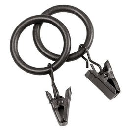 Curtain Ring Clips, Black, 14-Pk.