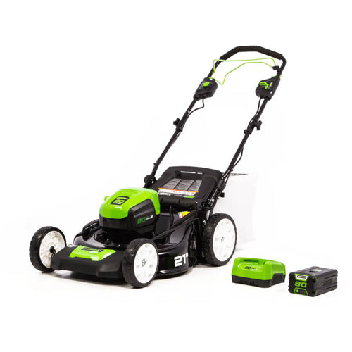 Greenworks 80V 21 Brushless Self-Propelled Lawn Mower, 5.0Ah Battery and Charger Included