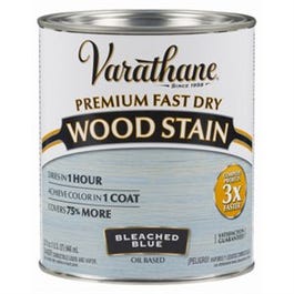 Fast Dry Interior Wood Stain, Oil-Based, Bleached Blue, 1-Qt.