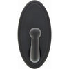 Decorative Hook, Satin Nickel, Oval, Holds 15-Lbs.