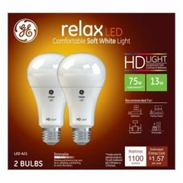 LED, Relax HD, Soft White, 13 Watts, 2PK