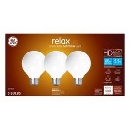 LED Light Bulbs, White Soft White, 5.5-Watts, 500 Lumens, 3-Pk.