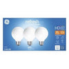 LED Globe Light Bulbs, White DayGlobe Light, 350 Lumens, 4.5-Watts, 3-Pk.