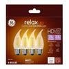 LED Chandelier Light Bulbs, Candle Shape, Clear Soft White, 200 Lumens, 2.5-Watts, 4-Pk.