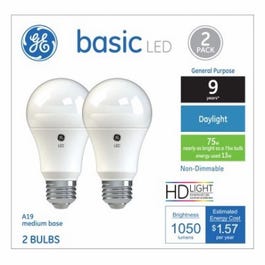 LED Light Bulbs, A19, Daylight, 1050 Lumens, 13-Watts, 2-Pk.