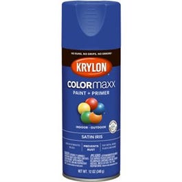 COLORmaxx Spray Paint + Primer, Satin Iris, 12-oz.