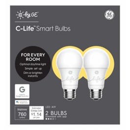 LED C-Sleep Smart Bulb, Soft White Frost, 800 Lumens, 11-Watts, 2-Pk.