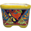 Ceramic Planter, Cuadrada, Double-Fired, Hand-Painted, 6-In.