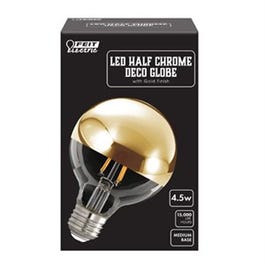 LED Globe Light Bulb, G25, Gold Top, 4.5-Watts