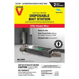 Mouse Bait Station, Disposable, 2-Pk.