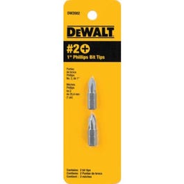 #2 Phillips Insert Bit Tip, 1-In., 2-Pk.