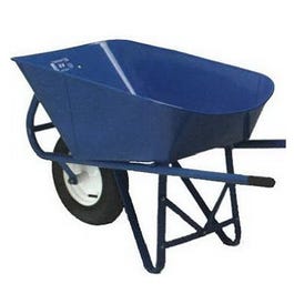 Contractor-Grade Wheelbarrow, Steel-Handles, 18-Gauge, 6-Cu. Ft.