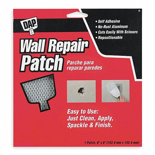 Dap 6, 6 x 6,Wall Repair Patch, Self Adhesive