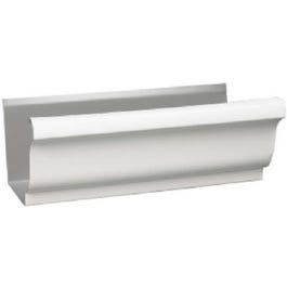 K-Style Gutter, White Aluminum, 5-In. x 10-Ft.