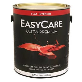 Premium Interior Latex Paint & Primer, Pure White Flat Pastel Base, 1-Gallon